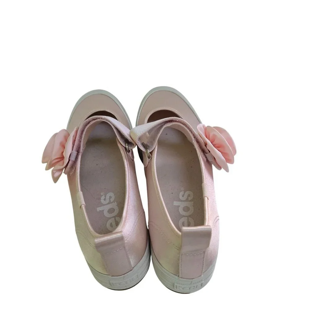 Keds | Shoes | Keds Mary Jane Satin Sneaker Shoe Rose Hook And Loop ...